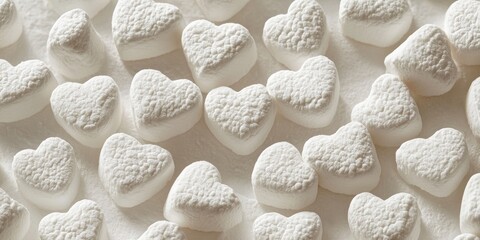 Marshmallows in the shape of hearts