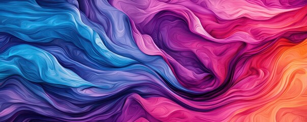 Obraz premium Dynamic Fluid 3D Forms in Vibrant Colors Twisting Through Space - Modern Abstract Design