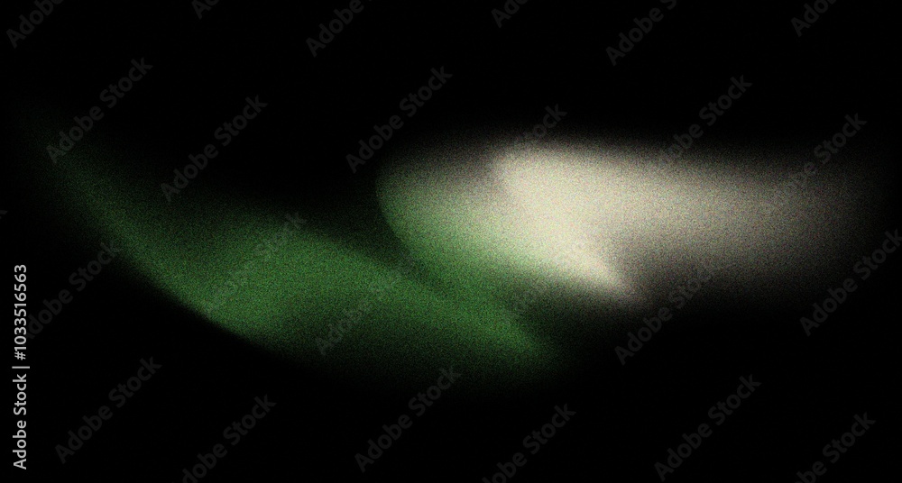 Poster green abstract glowing light color gradient shape background black grainy backdrop