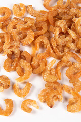 dried shrimp isolated on white background