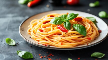 Fresh Spaghetti with Basil and Cherry Tomatoes