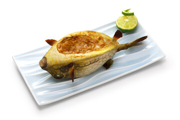 Grilled Boxfish with Miso. Japanese local cuisine.
