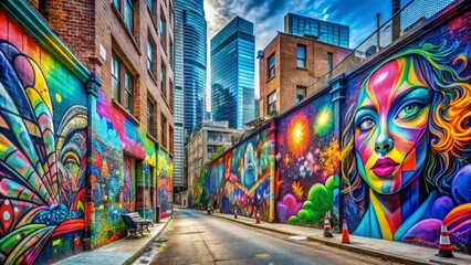Fototapeta premium Vibrant urban street art