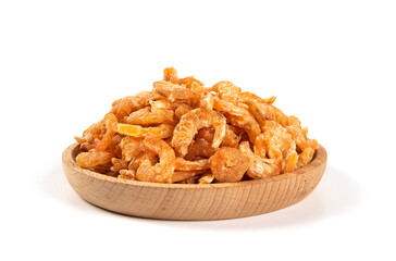 dried shrimp isolated on white background