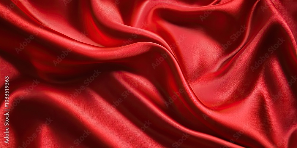 Poster beautiful, smooth red satin with copy space.