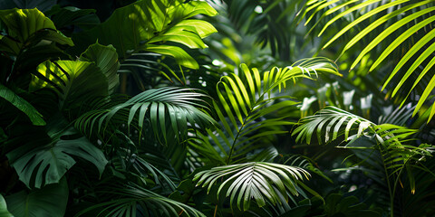 Sunlight Filtering Through Dense Jungle Canopy