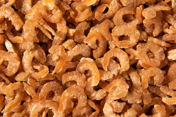 dried shrimp texture background, seafood ingredients.