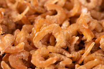 dried shrimp texture background, seafood ingredients.