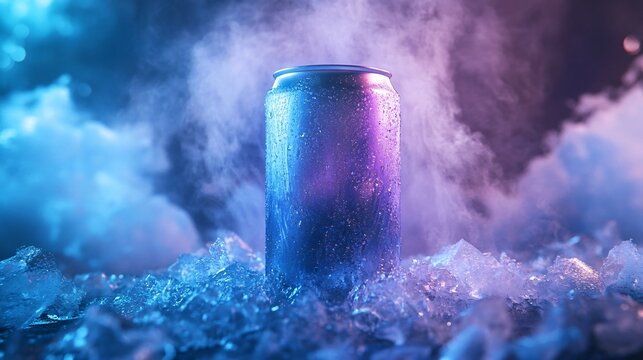 3D model mockup of a Soda Can on Ice
