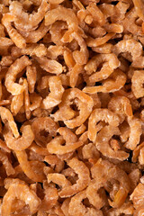 dried shrimp texture background, seafood ingredients.