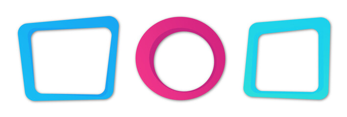 set of colored frames for text or flyers