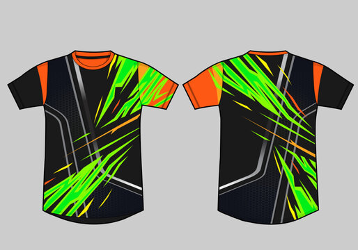 Sports t-shirt template design mockup jersey uniform
