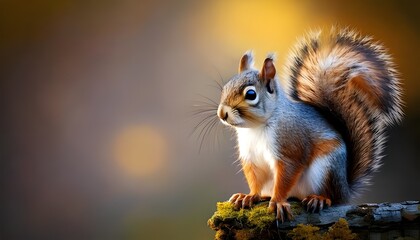 Obraz premium squirrel eating nut