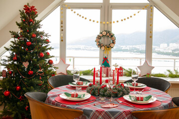 christmas decorated at home