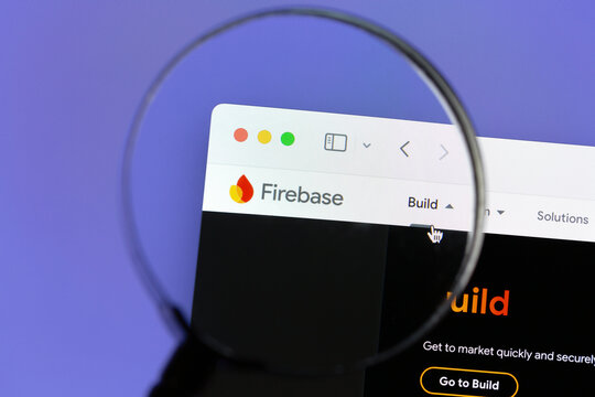 Ostersund, Sweden - Oct 17, 2024. Google Firebase webpage. Firebase is a mobile and web application development platform.