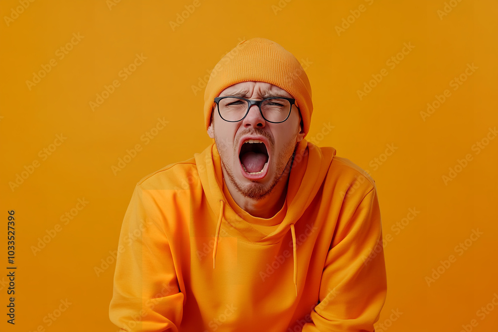 Canvas Prints Sports Fan in Despair and Anger at Team's Loss