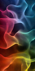 colorful abstract flowing waves in vibrant gradient hues, dynamic and smooth motion design for modern creative backgrounds and digital artwork, soft blend of rainbow colors