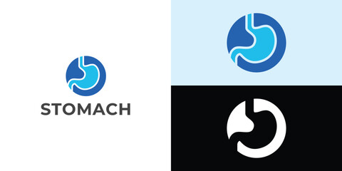 stomach logo. Simple vector logo design for medical human health.