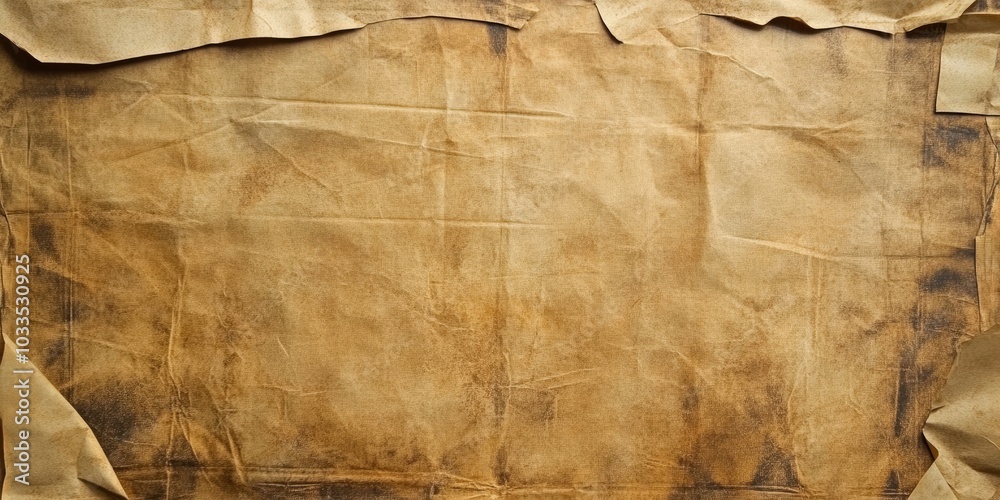 Fototapete aged paper texture. distressed brown paper with empty copyspace for text. vintage design in the back