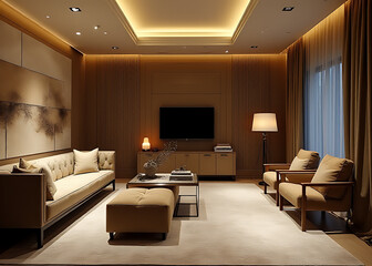 This elegant art deco inspired interior design was created with meticulous attention to detail and refined taste always.