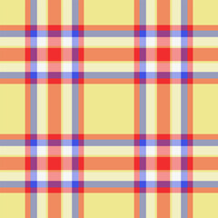 Strong plaid textile vector, us seamless fabric pattern. Valentines day texture background tartan check in orange and khaki colors.