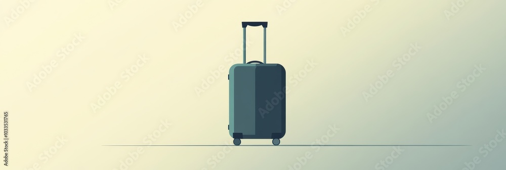 Leinwandbilder a simple yet elegant suitcase with a handle is showcased, embodying a clean design highlighted by sh