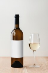 Bottle wine glass table.