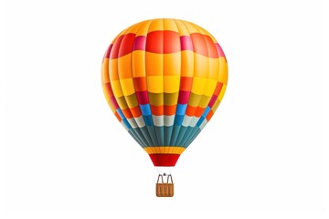 Fototapeta premium Balloon aircraft vehicle white background.