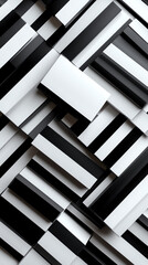 Abstract black and white geometric pattern