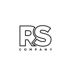 Letter R and S, RS logo design template. Minimal monogram initial based logotype.