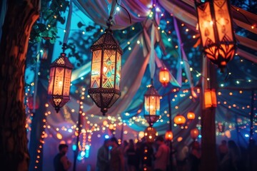 Illuminated light in festival