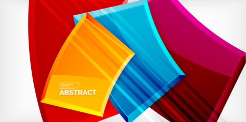 Vector abstract color geometric shapes. Illustration For Wallpaper, Banner, Background, Card, Book Illustration, landing page
