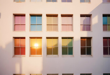 Bright empty room with sunlight through the window