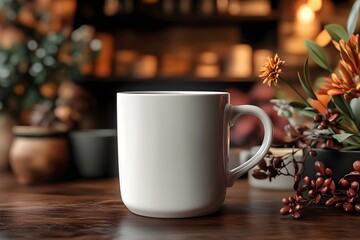 Blank coffee cup mockup where users can add their own branding or designs.