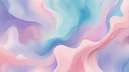 Obraz premium Dreamy waves of pink, blue, and purple blend seamlessly in this soothing abstract design, ideal for creative backgrounds