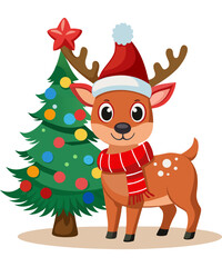 Christmas reindeer clipart