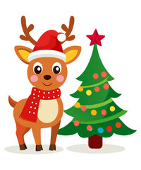 Christmas reindeer clipart