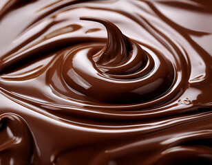 Close-Up of Melted Chocolate Texture