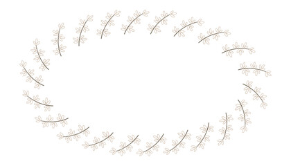 leaves. a frame made of leaves. beautiful frame. a template for creating postcards. vector. doodle drawing. on a white background. a set of leaves. maple tree.