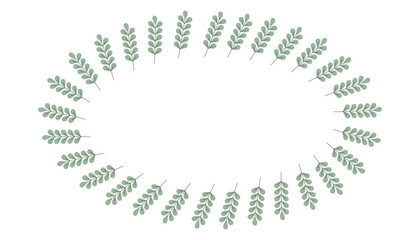 leaves. a frame made of leaves. beautiful frame. a template for creating postcards. vector. doodle drawing. on a white background. a set of leaves. maple tree.