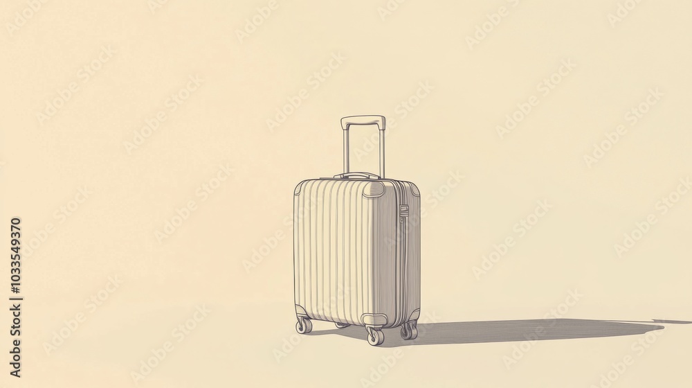 Aufkleber this artwork features a stylish, minimalist suitcase designed with sharp lines, evoking a sense of a