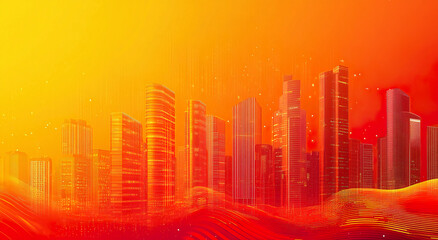 City Ribbon Background
