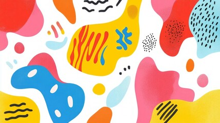 Abstract colorful shapes. Vibrant abstract pattern with colorful shapes, perfect for modern designs.