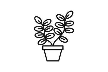 plant line art icon vector