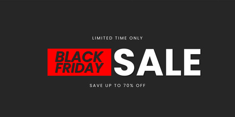 Fototapeta premium Black Friday. Modern typography design for black friday sale. Vector illustration
