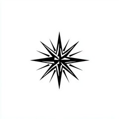 Obraz premium Tribal star design. Black and white tribal style star with a simple design. Perfect for use in tattoos, logos, or other graphic projects.