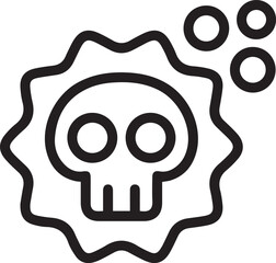 Skull icon symbol vector image illustration
