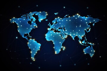 Fototapeta premium World map backgrounds technology futuristic.