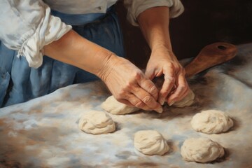 Hand making pie art creativity freshness.