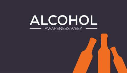 Alcohol Awareness Week is observed every year on November. Medical Healthcare Awareness concept. background, placard, banner template Vector illustration design.